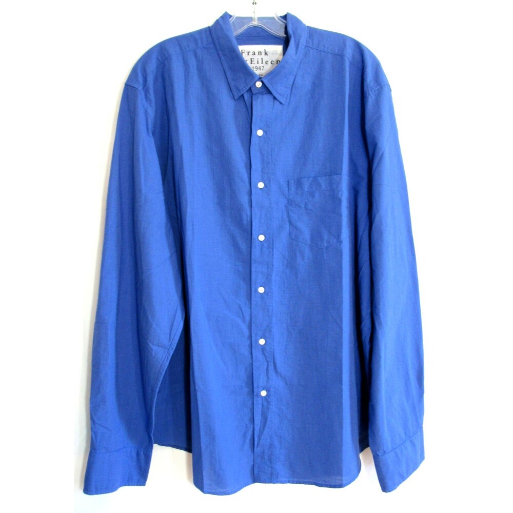 Frank & Eileen Don Blue Button Down Long Sleeve Shirt Size XXL NWOT